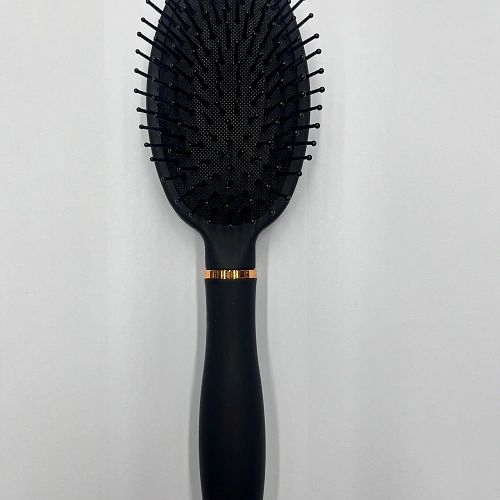 Расческа массажная "СЕКРЕТ ТВОЕЙ КРАСОТЫ", овал, цвет черный, матовое покрытие, 6,8*24.5см