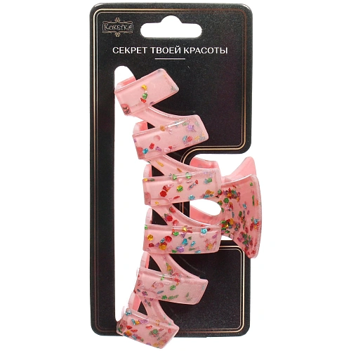 Заколка - краб для волос AKS - VIENTO, микс 6 цветов, зиг-заг, 113см _5