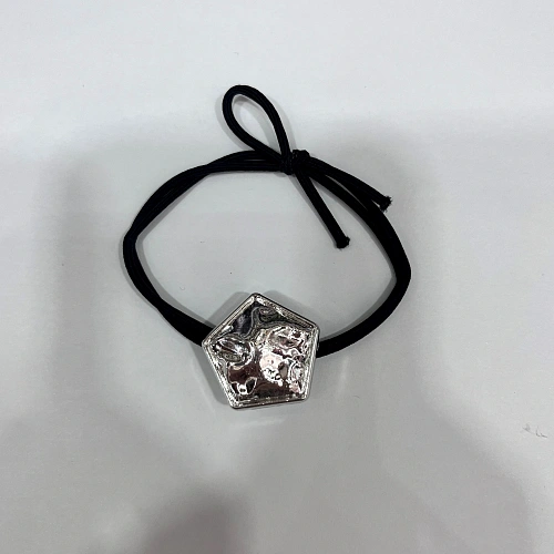 Резинка для волос в наборе 2шт "DesignPRO", цвет черный / золото , 2,3*2см