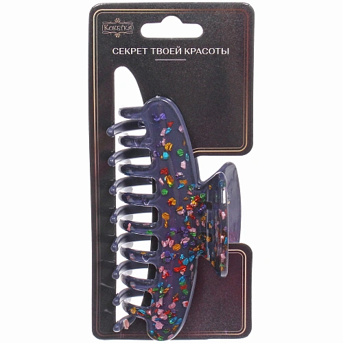 Заколка - краб для волос AKS - VIENTO, микс 6 цветов, классика, 9,53,5см _14