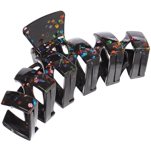 Заколка - краб для волос AKS - VIENTO, микс 6 цветов, зиг-заг, 113см _8