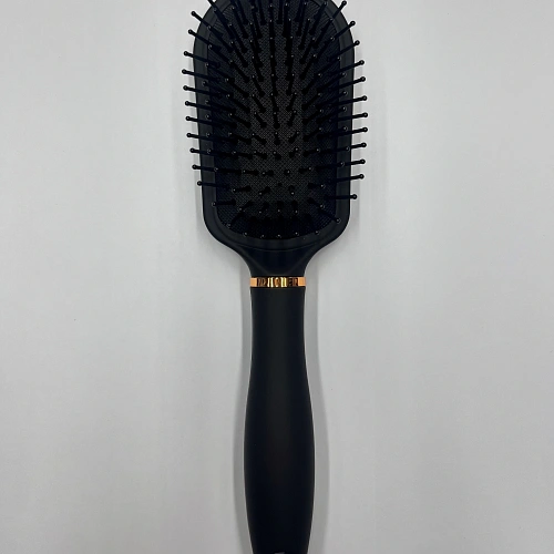 Расческа массажная "СЕКРЕТ ТВОЕЙ КРАСОТЫ", трапеция, цвет черный, матовое покрытие, 6,3*24см