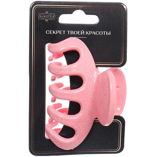 Заколка - краб для волос AKS - MANTANA, микс 6 цветов, классика, 73см _6