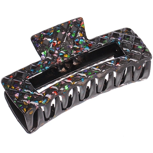 Заколка - краб для волос AKS - VIENTO, микс 6 цветов, прямоугольник, 10,54см _8