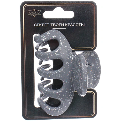 Заколка - краб для волос AKS - MANTANA, микс 6 цветов, классика, 73см _13