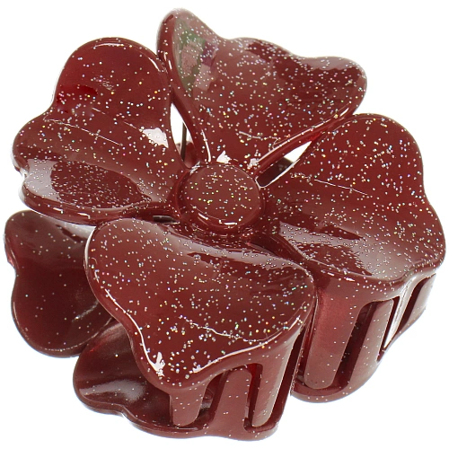 Заколка - краб для волос AKS - SALVATORE, микс 6 цветов, нежный цветок, 6,56,5см _10