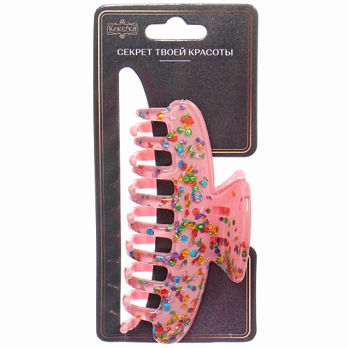 Заколка - краб для волос AKS - VIENTO, микс 6 цветов, классика, 9,53,5см _13