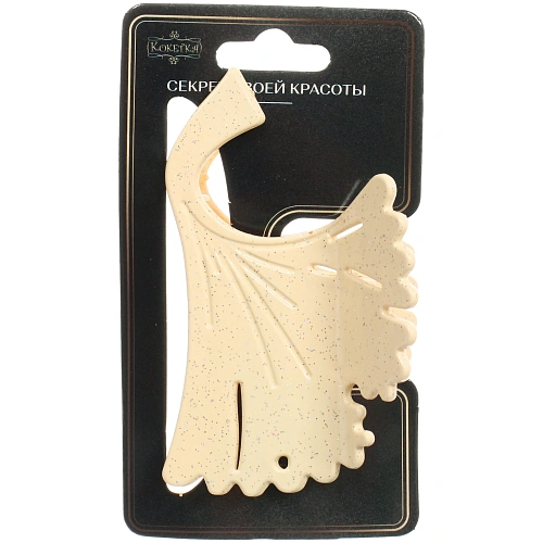 Заколка - краб для волос AKS - VIENTO, микс 6 цветов, цветок, 9,55,5см _4