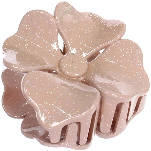 Заколка - краб для волос AKS - SALVATORE, микс 6 цветов, нежный цветок, 6,56,5см _3