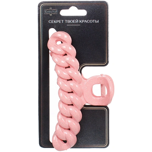 Заколка - краб для волос AKS - MANTANA, микс 6 цветов, косичка, 102см _6