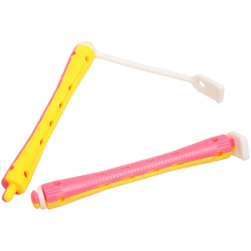 Бигуди пластмассовые-коклюшки 10шт, d=9мм (желто-розовый)_3