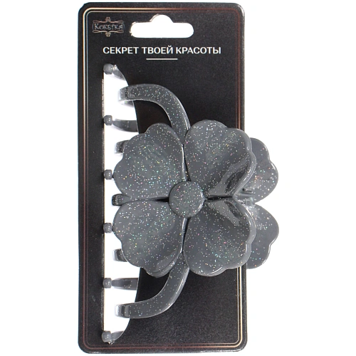 Заколка - краб для волос AKS - MANTANA, микс 6 цветов, цветок, 116см _13