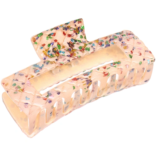 Заколка - краб для волос AKS - VIENTO, микс 6 цветов, прямоугольник, 10,54см _9