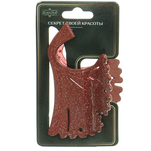 Заколка - краб для волос AKS - VIENTO, микс 6 цветов, цветок, 9,55,5см _5