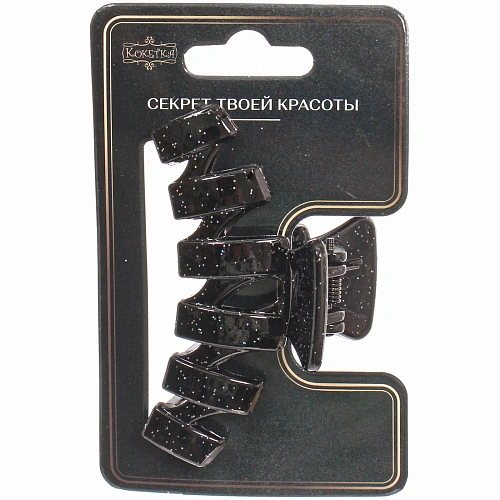 Заколка - краб для волос AKS - MANTANA, микс 6 цветов, зиг - заг, 72,3см _15