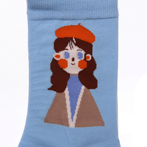 Носки женские ARTE - Девушка с рисунком, микс_6