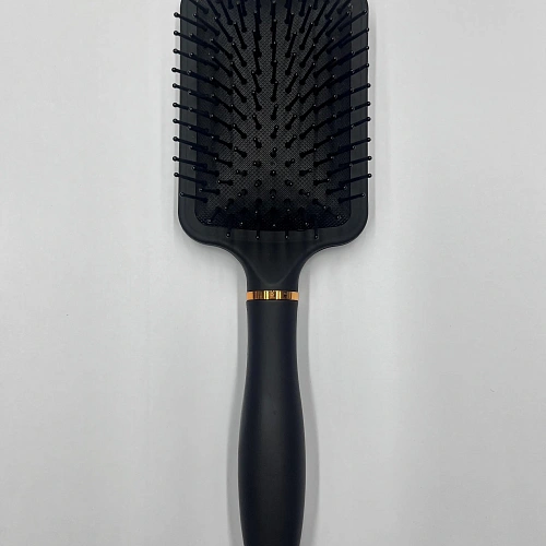 Расческа массажная "СЕКРЕТ ТВОЕЙ КРАСОТЫ", прямоуг., цвет черный, матовое покрытие, 8*25.5см