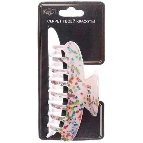 Заколка - краб для волос AKS - VIENTO, микс 6 цветов, классика, 9,53,5см _4