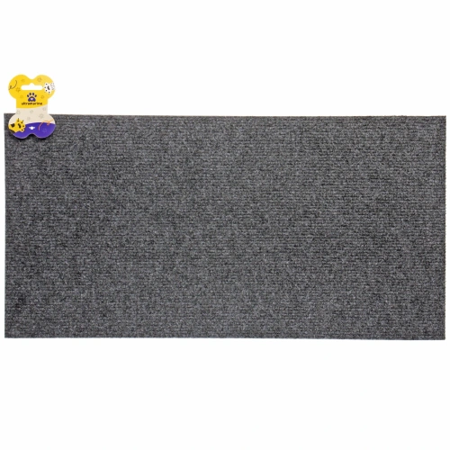 Когтеточка настенная с клейкой основой для кошек 60*30см "Счастливый хвост!", цвет темно-серый