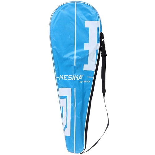 Бадминтон в наборе K-510, 3 предмета 2 металлические ракетки 65 см, чехол (цвет голубой)_3