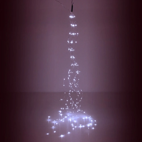 Гирлянда для улицы "Хвост" 2м 200 ламп LED, 8 реж,IP-54. Белый