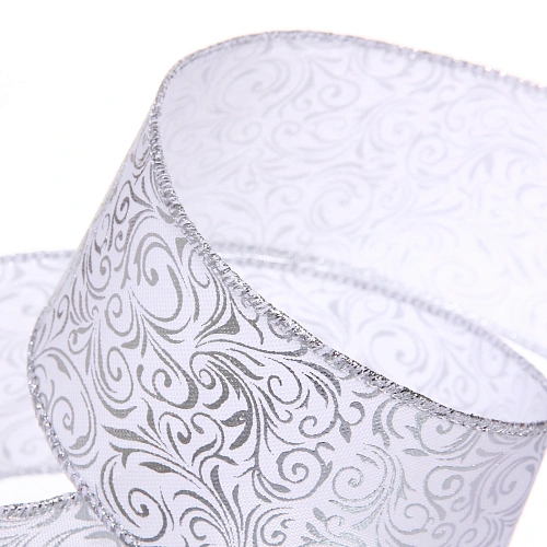 Лента для декорирования Торжество 6,3 см, 2,7 м, Серебро_3