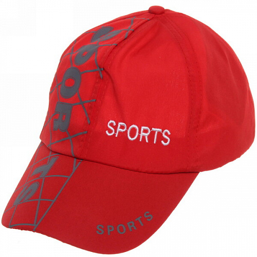 Бейсболка спортивная "Sport", цвет красный, р58