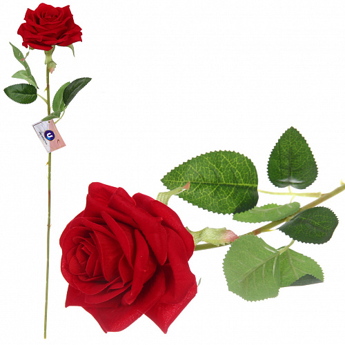 Цветок искусственный "Natur" 60см Роза красная