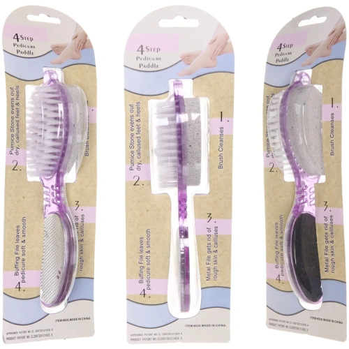 Пемза для ног "Pedicure - Hit", 4 в1, четырехсторонняя, цвет в ассортименте, 16см