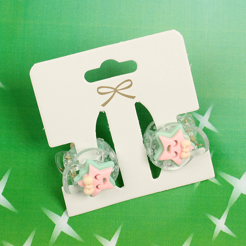 Заколки - крабы для волос детские 2шт на блистере Little Lolly, звездочки, 22 см_4