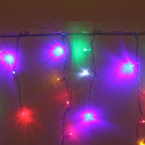 Гирлянда для дома БАХРОМА Мерцание Premium ш3м в0,30,5 м 120 ламп LED, прозрачнпровод, 1реж,, IP-40, Мультицвет (возможность соединения)_7