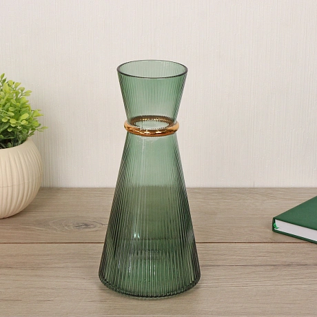 Ваза стеклянная "VIVALDI" 1350мл, зеленая