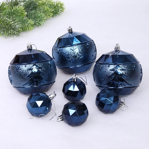 Набор шаров Miracle 10 см + 5 см (15 предметов), Сапфир_4