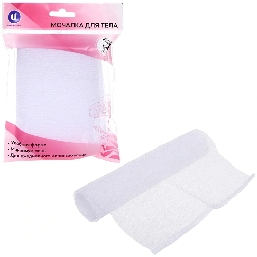 Мочалка для тела женская "Премиум Японская, цвет белый, 30*90см (Пакет разработка Восток)