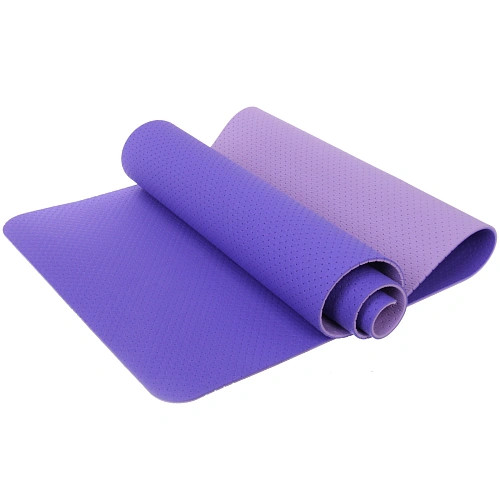 Коврик для йоги 6 мм 183х61 см Sports time перфорированный (ТРЕ), сиреневыйфиолетовый_3
