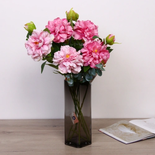 Ваза стеклянная "GREY GLASS" 11*33см