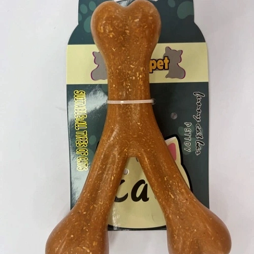 Игрушка - грызак "Счастливый БРО", косточка, 16*11*1,8см / 141гр