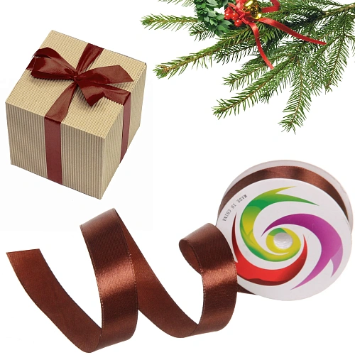 Лента для декорирования Радуга 2,0 см, 5 м, Шоколад_5