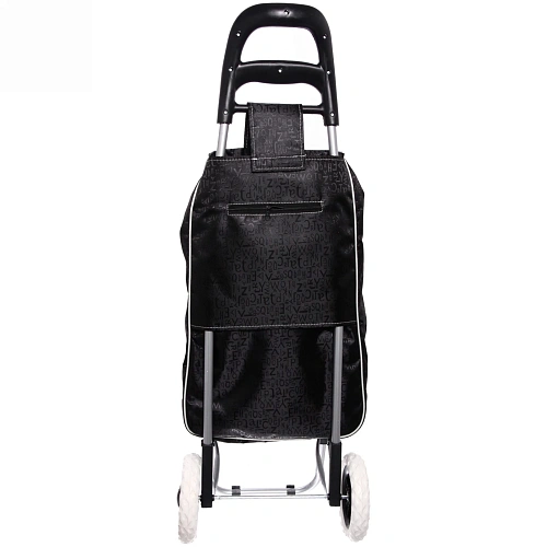 Тележка хозяйственная с сумкой (953330см, колеса 16см, до 30 кг) буквы, черная_5