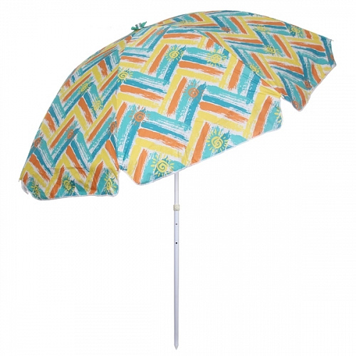 Зонт пляжный D=300 см, h=240 см, "Принт АРТ10025-4", с наклоном и покрытием от нагрева, ДоброСад