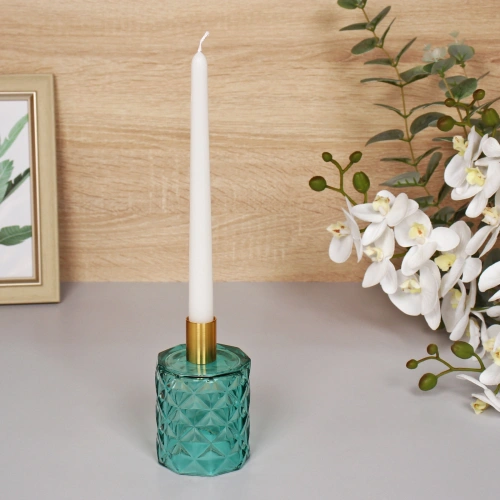 Подсвечник "Грани" 7,8*13 см, Изумруд