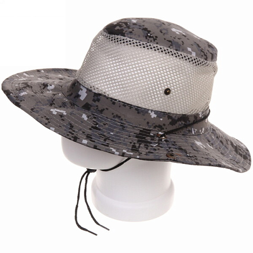 Шляпа мужская с клепками и сеткой Tourist, микс 5 цвтов, 58р, ширина полей 7,5см_14