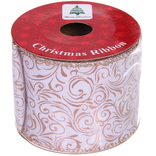 Лента для декорирования Торжество 6,3 см, 2,7 м, Розовое золото_3