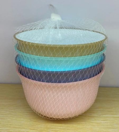 Салатник пластиковый в наборе 4шт 12*7см, цвета микс