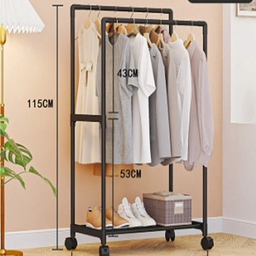 Вешалка гардеробная напольная двойная ПЕРФЕКТХАУС цвет черный 57530115см_1