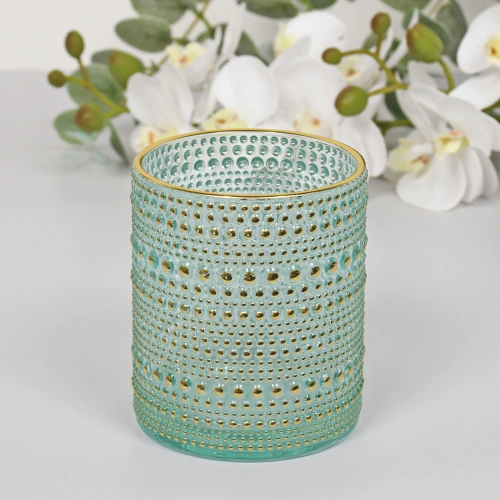 Подсвечник "Хрустальный блеск" 8,5*10 см, Голубой