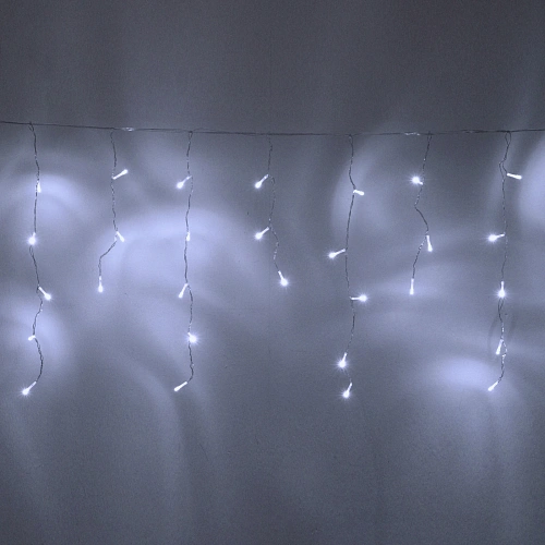 Гирлянда для дома БАХРОМА ш3м* в30/50 см 120 ламп LED, прозрачн.провод, 8 реж, IP-20, Белый (возможность соединения)