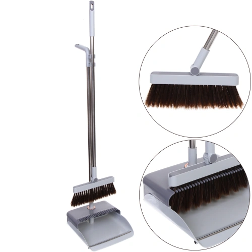 Набор для уборки, щетка для пола с совком "Gray" 015