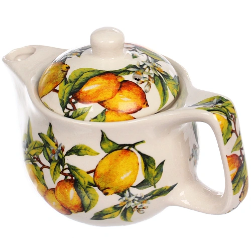 Чайник заварочный керамический 350мл с ситом Лимоны_6