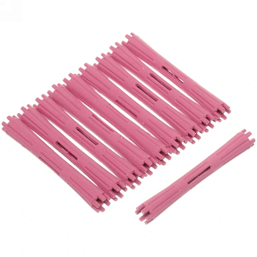 Бигуди пластмассовые-коклюшки 10шт Styling, микс 6 цветов, d=1см (прозрачный пакет с подвесом), без резинки_10